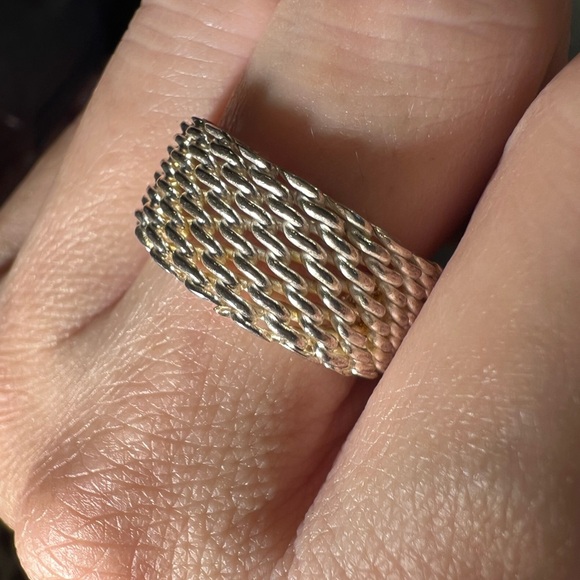 Chic Sterling Silver Braided Ring Size 7 - Picture 6 of 8